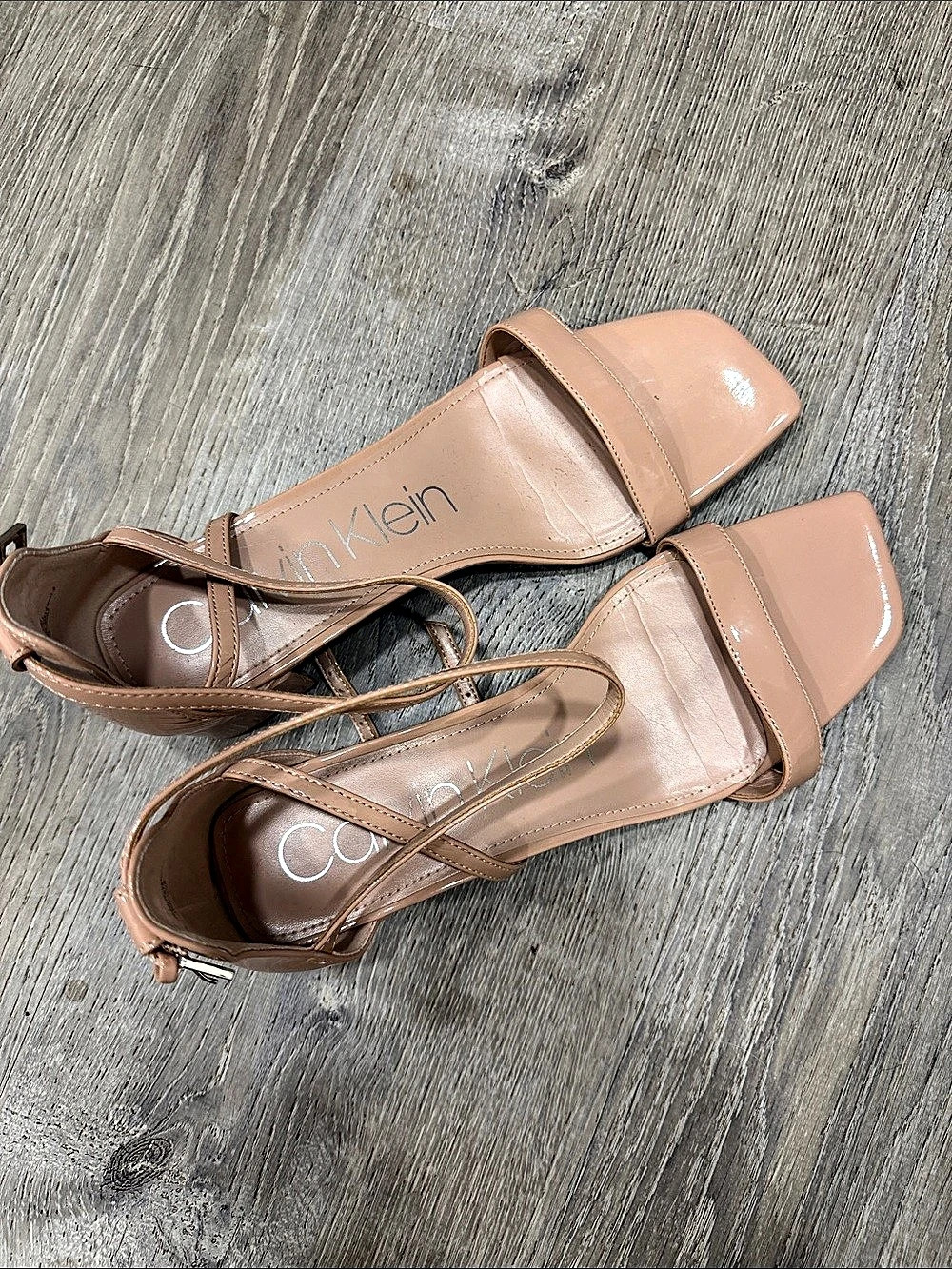 Calvin Klein Naome Sculpted Block Heel Dress Sandal Light Pink 11